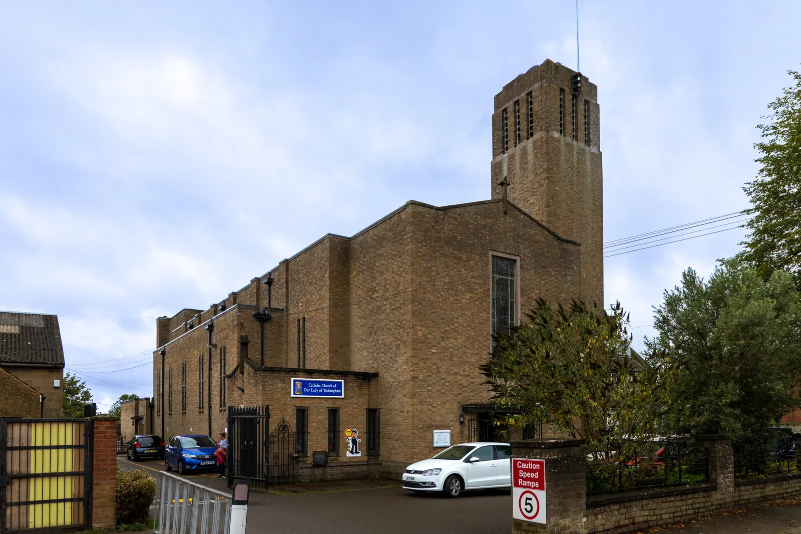 Exterior of Our Lady of Walsingham Church in Corby