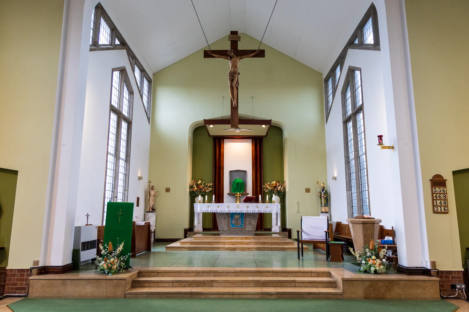 Altar and sanctuary inside St Brendan’s Church